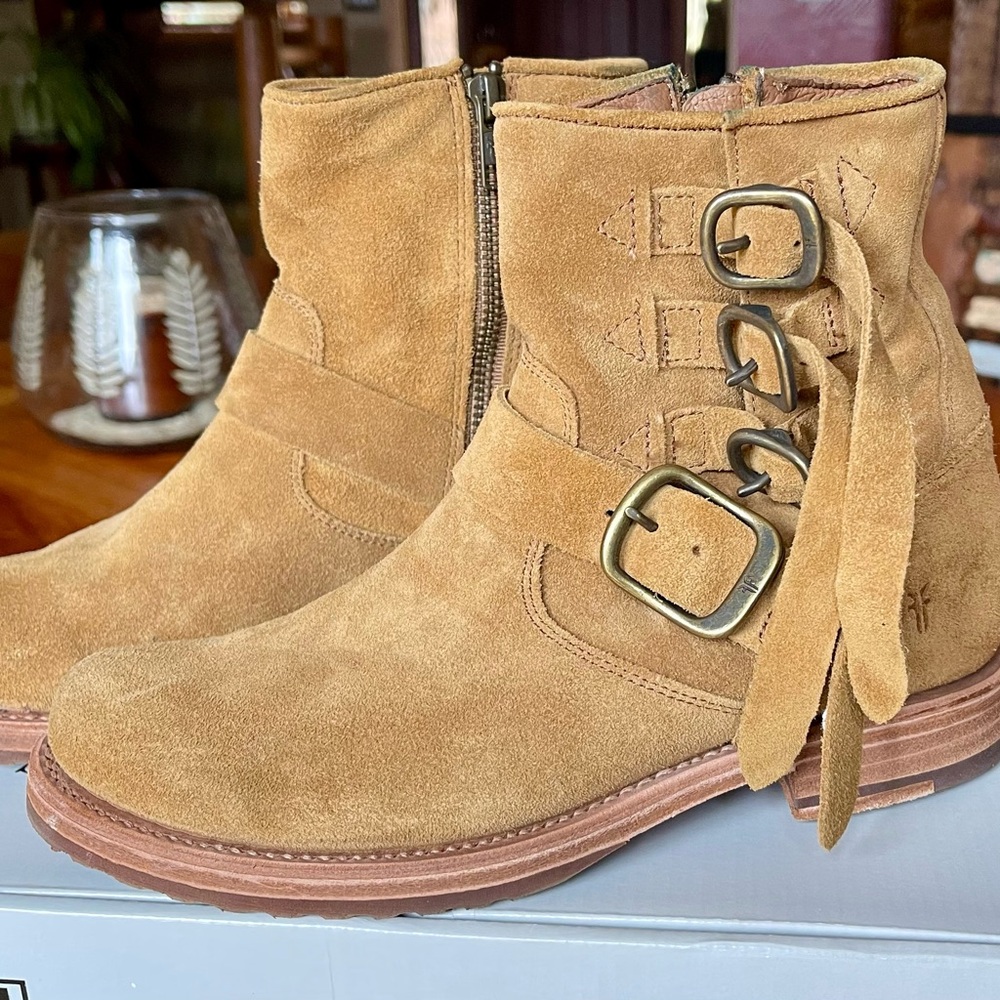 Frye Veronica Strap Short suede boot